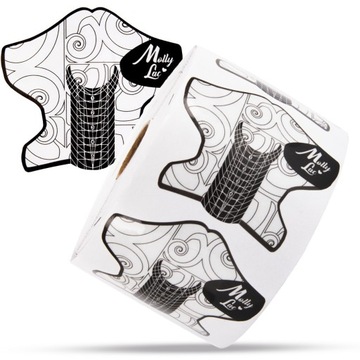 500x Szablon Forma Do Przedłużania Paznokci Akrylem Żelem Rolka MOLLYLAC