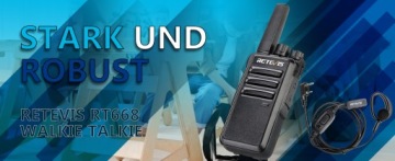 Retevis RT668 Walkie Talkie с гарнитурой, профессиональная рация PMR446, 3KM