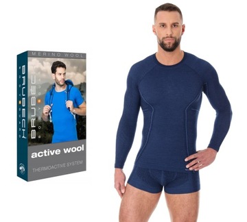 Brubeck ACTIVE WOOL bluza z wełny MERYNOSA -XL