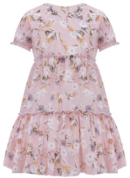 ELEGANCKA LEKKA ZWIEWNA SUKIENKA Z FALBANKAMI r 104 1318