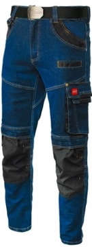 Spodnie robocze długie ART.MAS JEANS STRETCH BLUE r. XXL