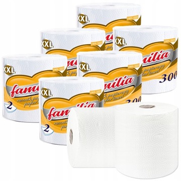 FAMILIA RĘCZNIK PAPIEROWY 2-war 300 list MOCNY x 6