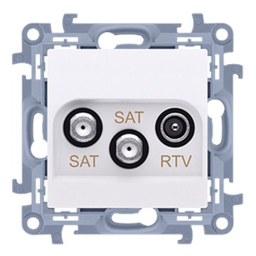 Kontakt Simon 10 GNIAZDO ANTENOWE RTV-SAT-SAT biał