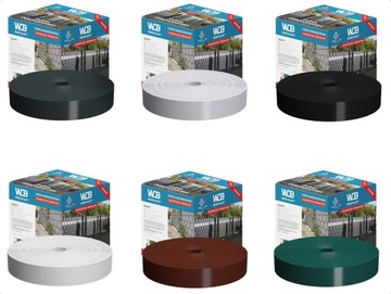 TAŚMA OGRODZENIOWA PREMIUM WĄSKA 4,75x50m NA OGRODZENIA PANELOWE 3D BRĄZOWA