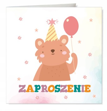 ZAPROSZENIA na Urodziny Roczek Misio 10 szt.