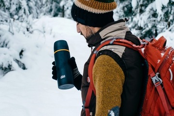 СТАЛЬНЫЕ НАПИТКИ ТЕРМОС ДЛЯ ЧАЯ ВАКУУМНАЯ ФЛЯГА ESBIT ISO 1л 2 чашки