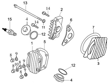 Клапанная крышка 120 см3 MRF HQ SM RC TTR E-START питбайк кросс