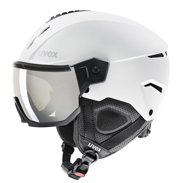 Kask narciarski UVEX Instinct Visor White-black mat 53-56 cm