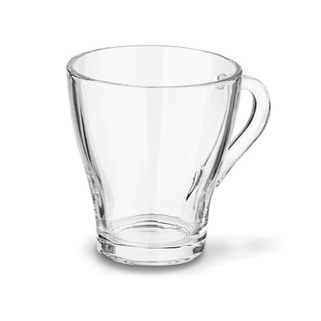 ZESTAW KUBKÓW SZKLANYCH 6x250ml SZKLANKI do kawy herbaty z uchem