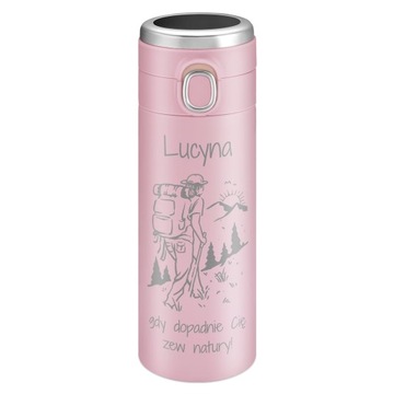 ТЕРМОКРУЖКА ТЕРМОС СО СВЕТОДИОДНЫМ НОСИКОМ С ГРАВИРОВКОЙ 400мл + БЕСПЛАТНО