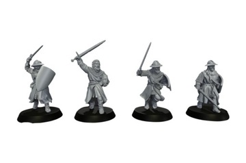 Medieval Sergeants with Swords - Zestaw x4