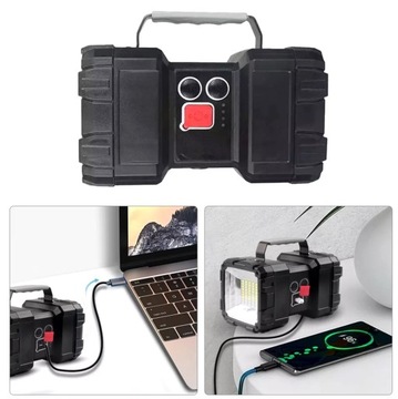 АККУМУЛЯТОРНЫЙ СВЕТОДИОДНЫЙ ФОНАРЬ МОЩНЫЙ ПОИСК ДВУХСТОРОННИЙ POWERBANK USB ZOOM ZD82