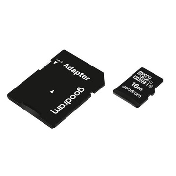 Карта памяти PENDRIVE Goodram 16 ГБ micro SD HC UHS-I класс 10, адаптер SD