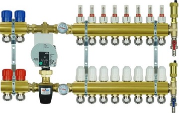 Rozdzielacz dwufunkcyjny podłogówka CO 8+2