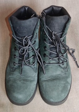 TIMBERLAND Davis Square zielone skórzane zamszowe buty zimowe r. 37