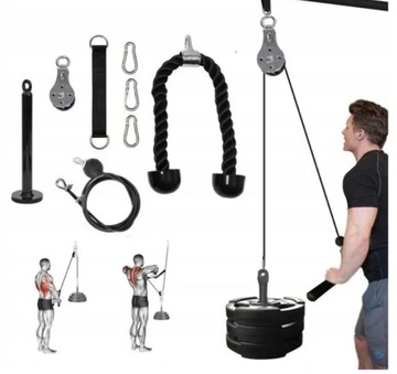 Блок для упражнений Верхний нижний тренировочный блок Тренажерный зал 100 кг Шкив