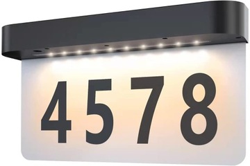 PODŚWIETLANY NUMER DOMU LAMPA SOLARNA LED
