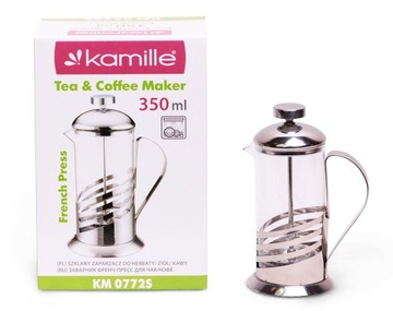 Szklany ZAPARZACZ do HERBATY KAWY 350 ml KAMILLE
