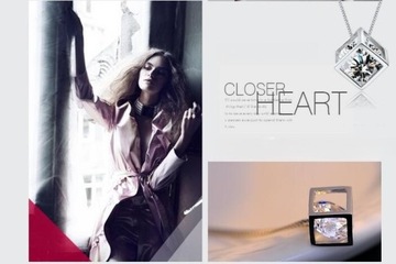 ГЕОМЕТРИЧЕСКИЙ КУБ ПОДВЕСНЫЕ МОДНЫЕ ЖЕНСКИЕ ОЖЕРЕЛЬЕ ЭЛЕГАНТНЫЙ МЕДНЫЙ КВАДРАТ