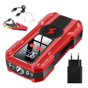 MOCNY JUMP STARTER ROZRUCH BOOSTER POWERBANK LATARKA ZESTAW 6000mAh