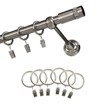 Karnisz 520 cm do wnętrza pokoju 19 mm srebrny