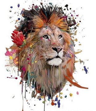 TERMO NAKLEJKA APLIKACJA NAPRASOWANKA LEW LION K 6