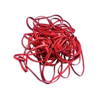 Gumki recepturki 80x1,5x3 mm CZERWONE 1kg