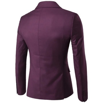 3pc Men Purple Suit (Jacket+Pants+Vest) Brand Slim