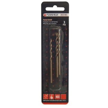 Wiertła do metali 3.6 mm HSS+Co 3 szt kobalt