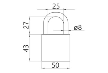 Замок навесной чугунный с защелкой Lob KSS50