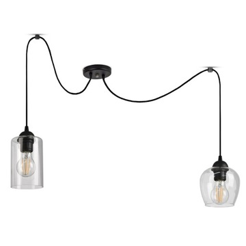 Szklana Lampa Wisząca Pająk Geometryczne Klosze