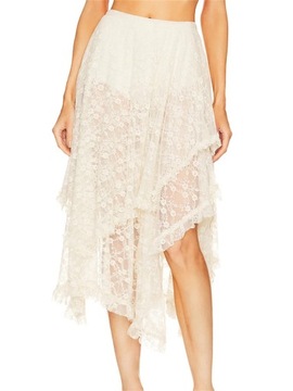 Koronkowe spódnice damskie midi Vintage Sexy Grun