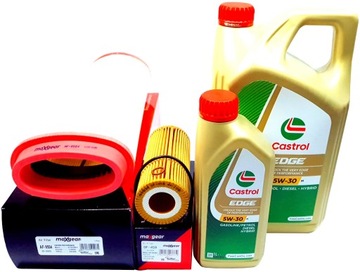 2 FILTRY 6L OLEJE CASTROL 5W30 BMW M47 2.0D 20D E46 E60 E81 E83 E87 E90