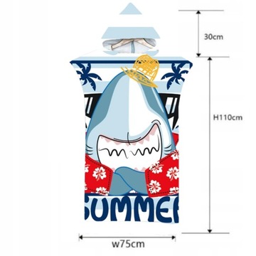 Подарок для Моржа Полотенце-пончо с капюшоном из микрофибры