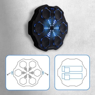 Музыкальный боксерский автомат, настенный боксерский щит с Bluetooth и перчатками HMS