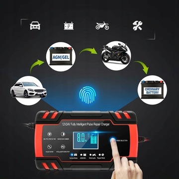 ОРИГИНАЛЬНОЕ ЗАРЯДНОЕ УСТРОЙСТВО FOXSUR-ВЫПРЯМИТЕЛЬ АККУМУЛЯТОРА 24 В 12 В 8 А МОЩНОСТЬ