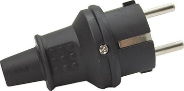 WTYCZKA GUMOWA PROSTA SIECIOWA IP44 230V GNIAZDO WTYK