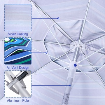СКЛАДНОЙ САДОВЫЙ ПЛЯЖНЫЙ ЗОНТ 200см