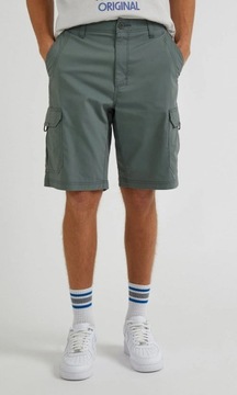 Lee XM CROSSROAD CARGO SHORT Extreme Motion ZIELONE KRÓTKIE SPODENKI W32