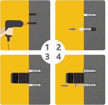 UCHWYT WIESZAK NA NARZĘDZIA MIOTŁY MOP GRABIE 10 SZT