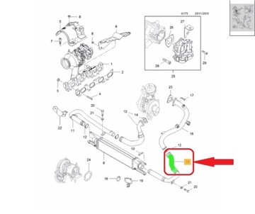TRUBKA WAZ TURBO OPEL COMBO 1.6 CDTI 95520009