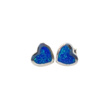 SREBRNE KOLCZYKI SERCA OPAL pr.925 KS05