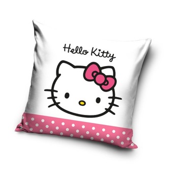 POSZEWKA pluszowa dekoracyjna na poduszkę HELLO KITTY 40x40 cm WELWET