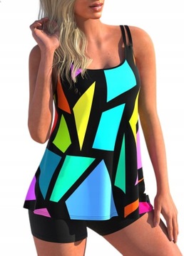 Strój Kąpielowy Wyszczuplający Szorty Tankini 4XL