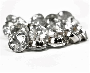 20 x GUZIK SZKLANY kryształ PRZEŹROCZYSTY 18mm