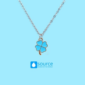 Colored Pentagon Flowers Colored Ladies Necklace
