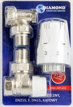 Zestaw termostatyczny kątowy Diamond ART.412.ZEST.TERM.KĄT