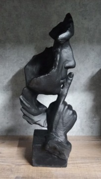 Скульптура - Тишина с платформой H-60см Черный.