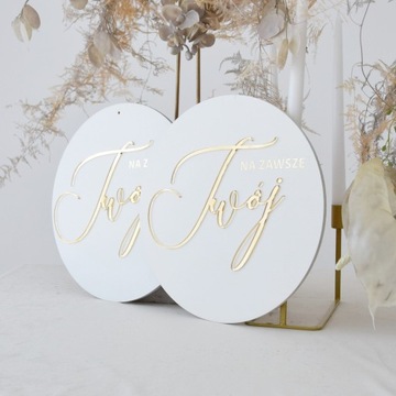 KOŁO NA ŚCIANKĘ KOŁO na krzesło beżowe dodatek ślubny dekoracja ślubna