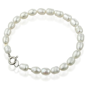 СЕРЕБРЯНОЕ ОЖЕРЕЛЬЕ С НАСТОЯЩИМ БЕЛЫМ ЖЕМЧУГОМ